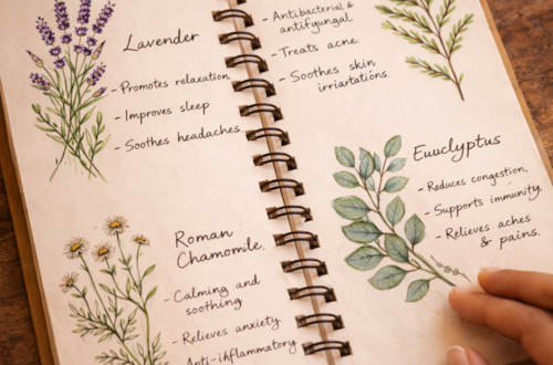 Herbal remedy note book Aromatherapy benefits