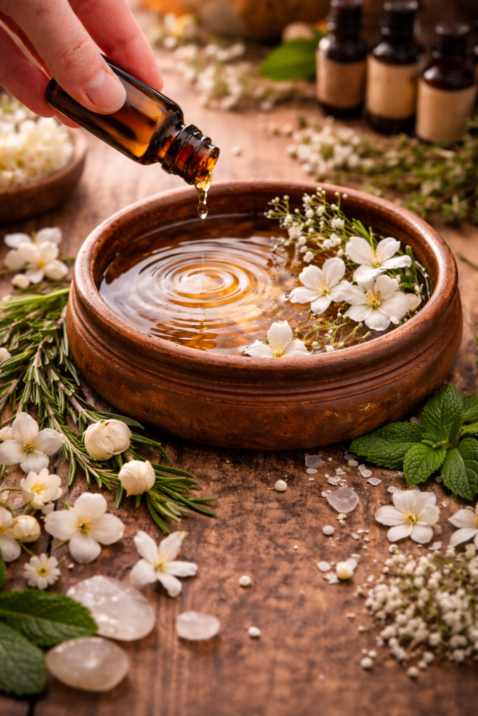 Herbal serenity with jasmine and oils Aromatherapy Benefits: Ritual That Heals You More Than You Think