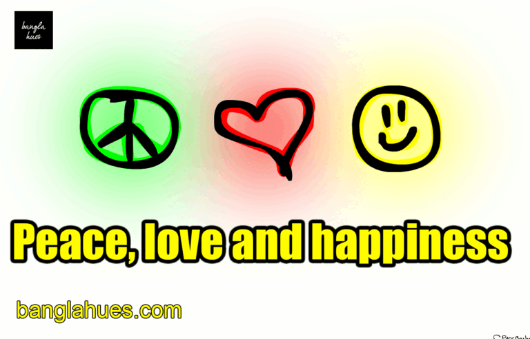 Peace, love and happiness