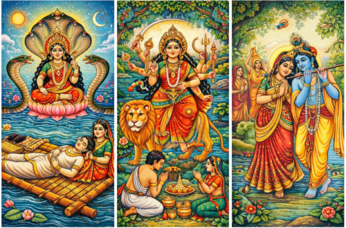 Behula Lakkhindar, Annada Mongol and Radha Krishna