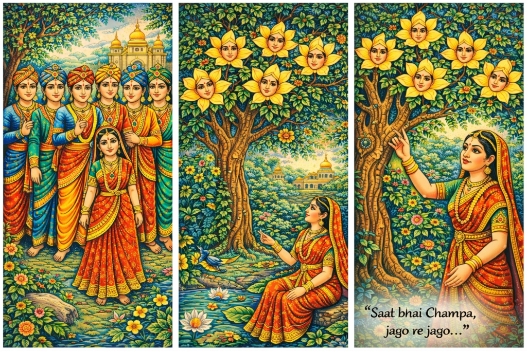 A famous folklore Saat Bhai Chompa