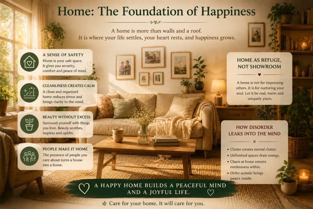 Home is a vessel of happiness 
