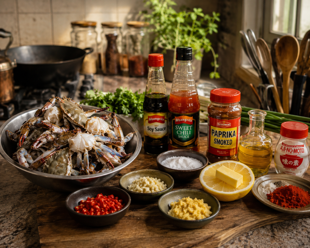 Spicy butter garlic crab