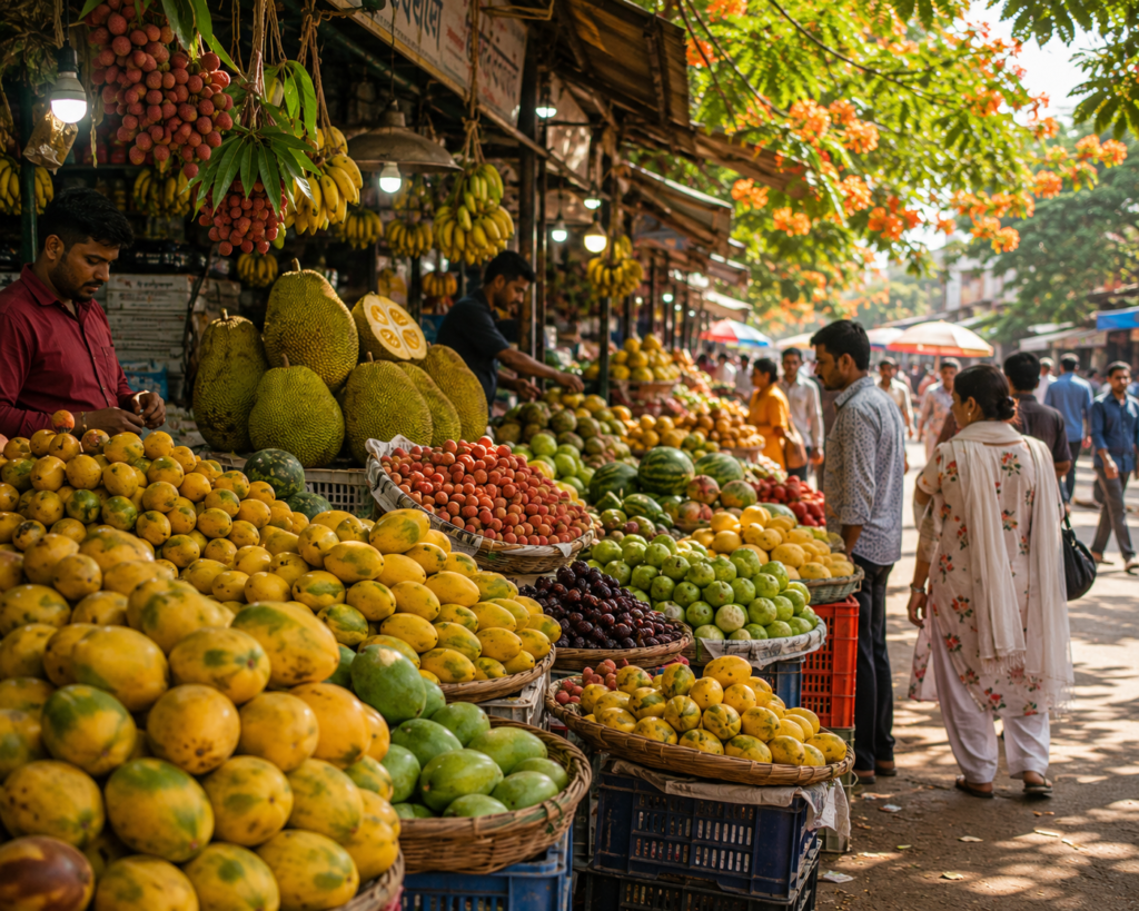 Summer fruit market