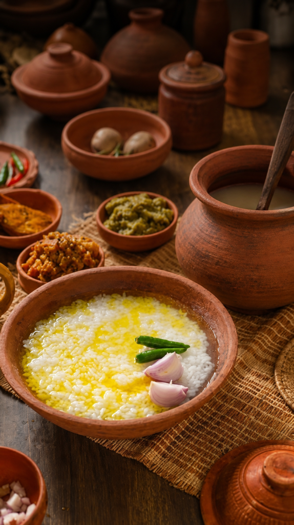 A panta bhaat plate